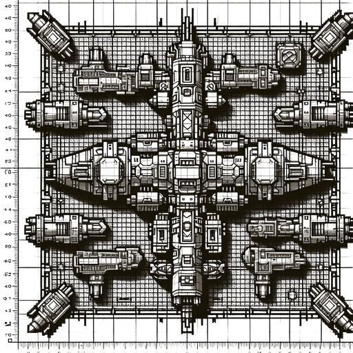 Space shooter with high weapons like missile and cannon.
Single Game Texture.  In-Game asset.  2d.  Blank background.  High contrast.  No shadows. 3d