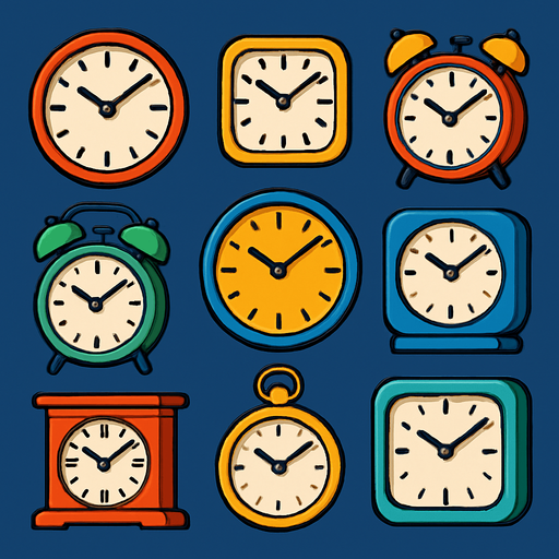 Pack of different clocks.
In-Game asset.  High contrast.  No shadows. 3D