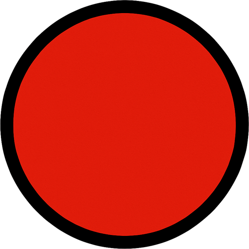 Red ball.
In-Game asset.  2d.  High contrast.  No shadows