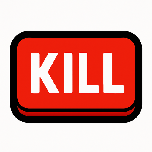 Kill button.
In-Game asset.  2d.  High contrast.  No shadows
