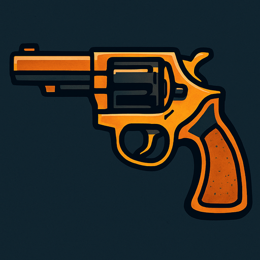 revovler.
In-Game asset.  2d.  High contrast.  No shadows