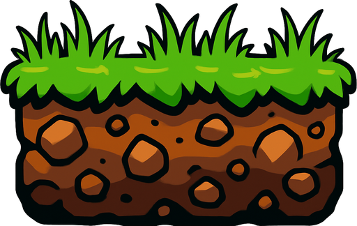 ground background side wiew.
In-Game asset.  2d.  High contrast.  No shadows