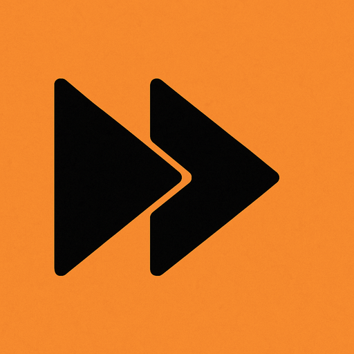 fast foward icon.
In-Game asset.  2d.  High contrast.  No shadows
