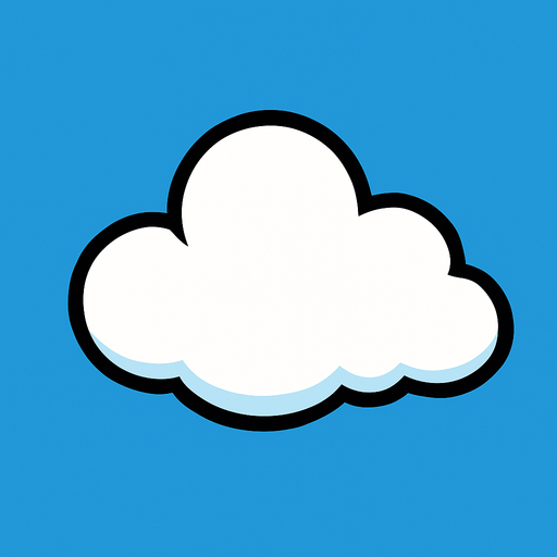 cloud.
In-Game asset.  2d.  High contrast.  No shadows