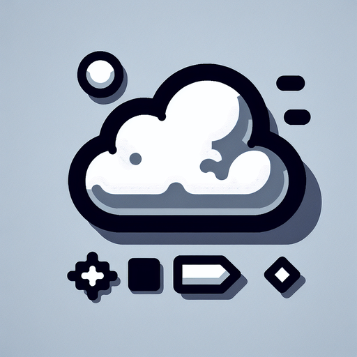 Cloud.
Single Game Texture.  In-Game asset.  2d.  Blank background.  High contrast.  No shadows