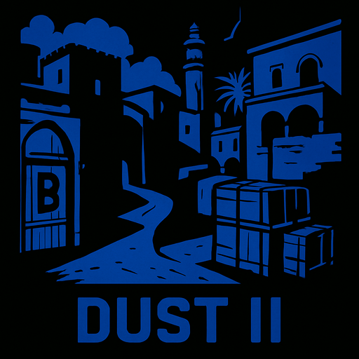 dust 2 dark.
In-Game asset.  2d.  High contrast.  No shadows