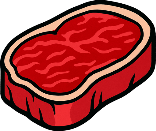 beef.
2d.  High contrast.  No shadows