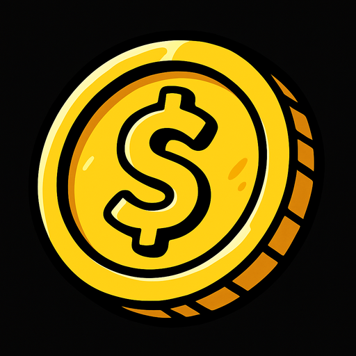 coin.
In-Game asset.  2d.  High contrast.  No shadows