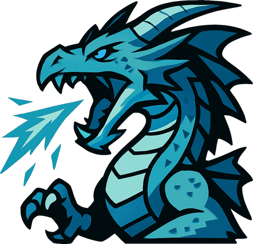 bu buz fırlatan bir buz ejderhası soğukları iliklerimize kadar hissetiriyor ejderha çizimi buz içermesin.
In-Game asset.  2d.  High contrast.  No shadows bu çizimde ejderhanın ağzı açık olsun ama bir şey çıkmasın