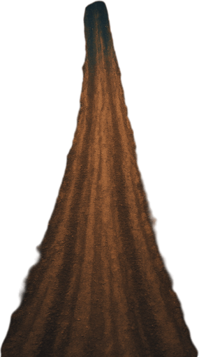 Dirt road at night, topview