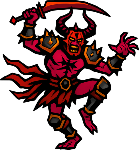 Un bailarin del caos.
In-Game asset.  2d.  High contrast.  No shadows