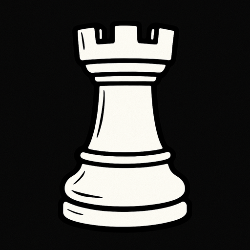 beyaz satranç kalesi.
In-Game asset.  2d.  High contrast.  No shadows
