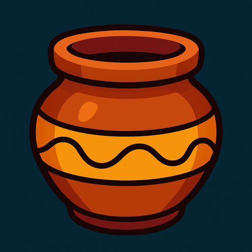 Pot.
In-Game asset.  2d.  High contrast.  No shadows