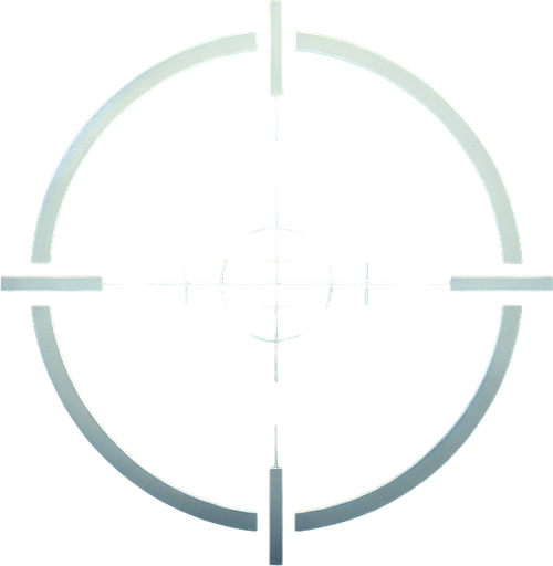 white crosshair.