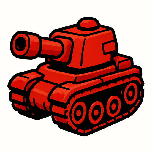 red tank.
In-Game asset.  2d.  High contrast.  No shadows