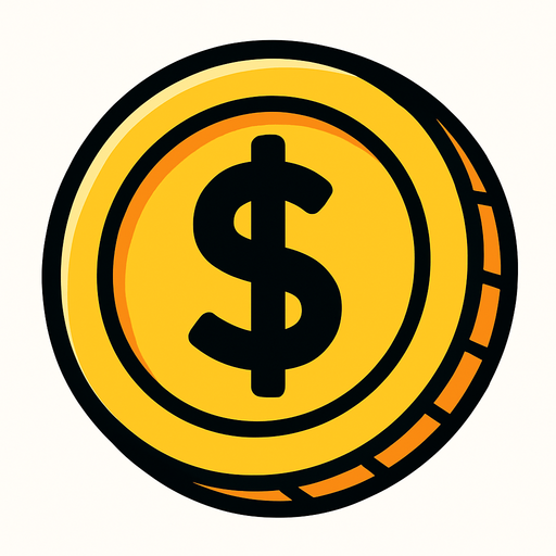 Coin.
In-Game asset.  2d.  High contrast.  No shadows