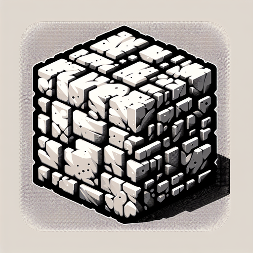 A STONE.
Single Game Texture. In-Game asset. 2d. Blank background. High contrast. No shadows.