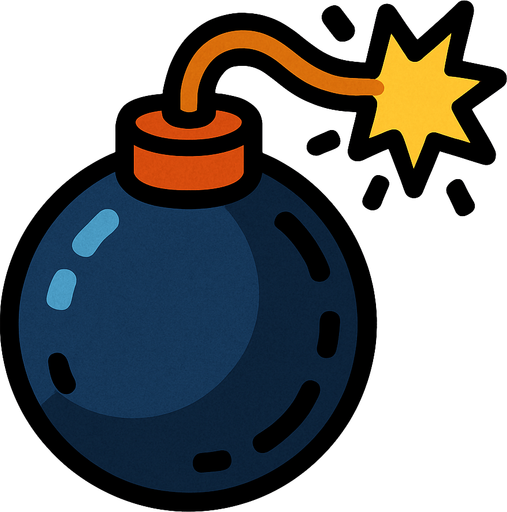 bomba.
In-Game asset.  2d.  High contrast.  No shadows