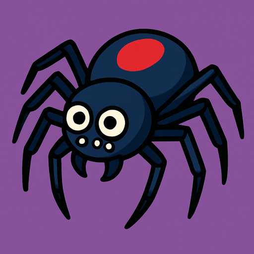 Araignée.
In-Game asset.  2d.  High contrast.  No shadows