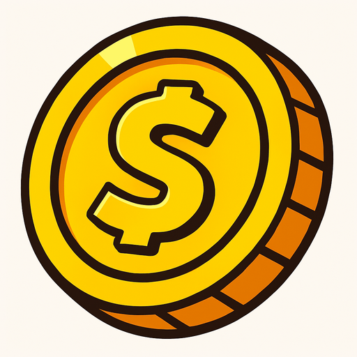 Coin.
In-Game asset.  2d.  High contrast.  No shadows