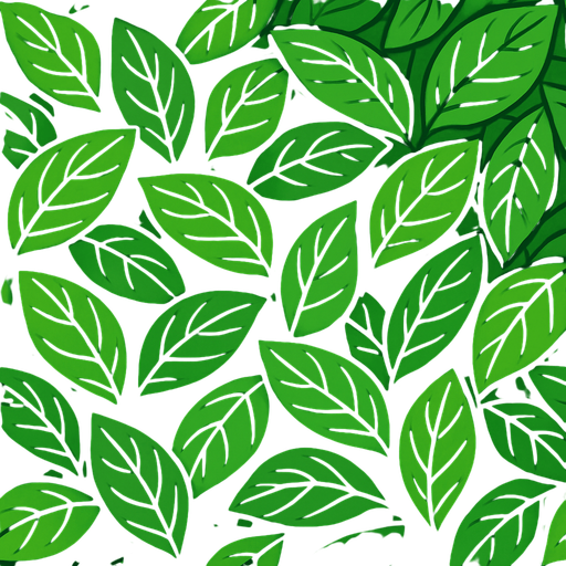 green leaf background.
In-Game asset.  2d.  High contrast.  No shadows