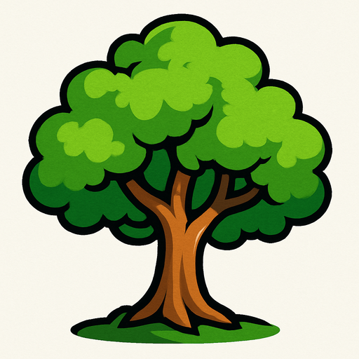 Ağaç.
In-Game asset.  2d.  High contrast.  No shadows