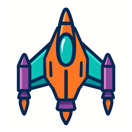 uzay gemısı.
In-Game asset.  2d.  High contrast.  No shadows