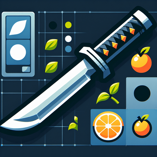 2д лезвие Катаны для игры похожий на фрукт ниндзя.
Single Game Texture. In-Game asset. 2d. Blank background. High contrast. No shadows.