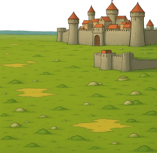 sağ üst köşeye surla çevrili bir şehir ekle