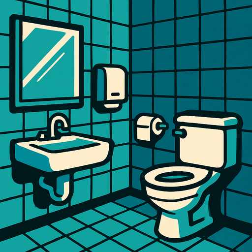 arka plan oluştur tovalet olsun.
In-Game asset.  2d.  High contrast.  No shadows