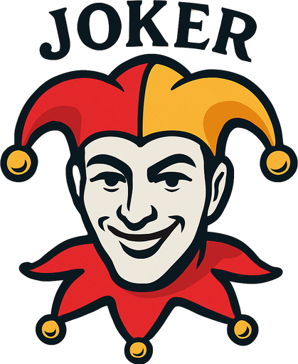A graphic for the center of a joker card.