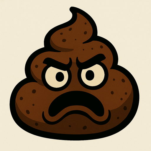 kaka yüzü.
In-Game asset.  2d.  High contrast.  No shadows