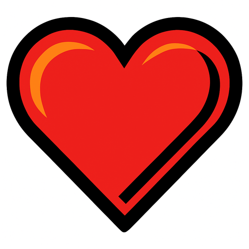 heart.
In-Game asset.  2d.  High contrast.  No shadows. heart