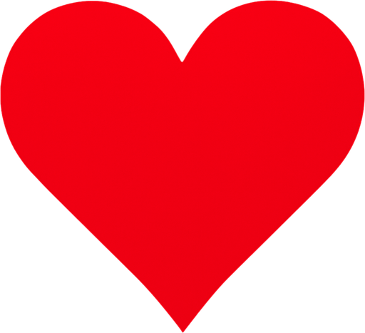 red heart.
In-Game asset.  2d.  High contrast.  No shadows