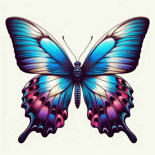 Create a butterfly.
Single Game Texture.  In-Game asset.  2d.  Blank background.  High contrast.  No shadows