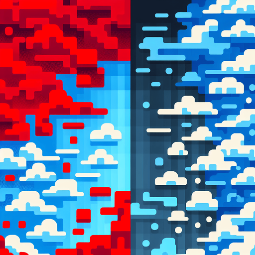 background red and blu.
Single Game Texture.  In-Game asset.  2d.  Blank background.  High contrast.  No shadows