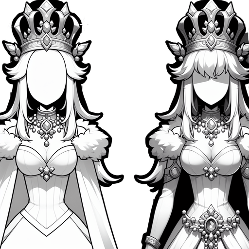 White queen.
Single Game Texture.  In-Game asset.  2d.  Blank background.  High contrast.  No shadows