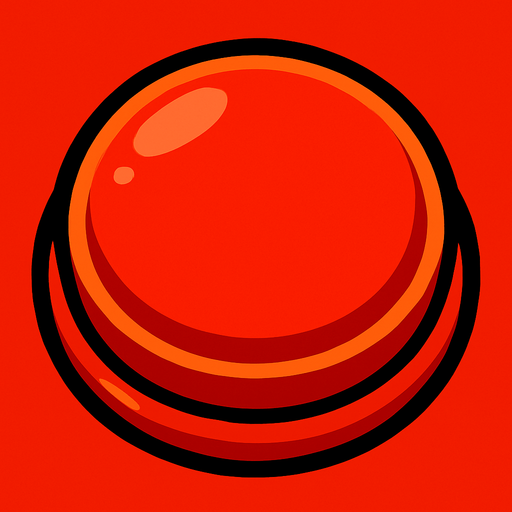 Botón rojo.
In-Game asset.  2d.  High contrast.  No shadows
