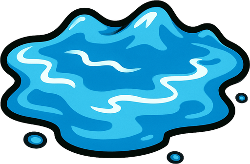Water.
In-Game asset.  2d.  High contrast.  No shadows