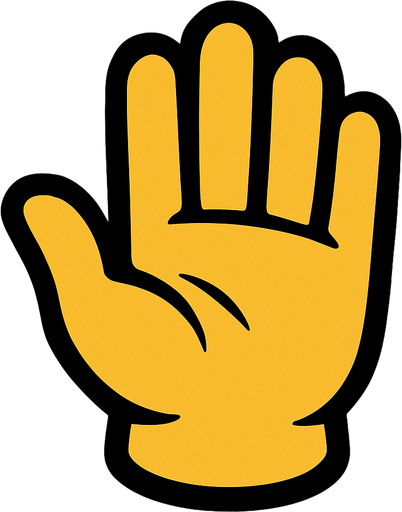 Hand.
In-Game asset.  2d.  High contrast.  No shadows