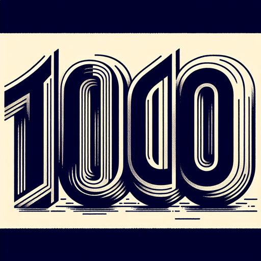 the number 1000.
put it on the right side.