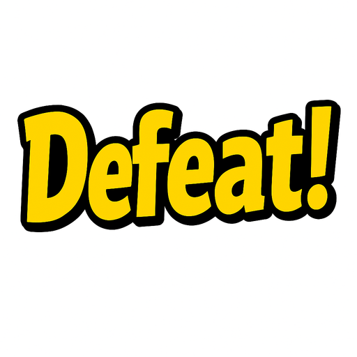 Change the text to say ‘Defeat!’