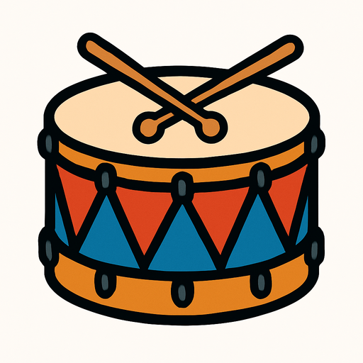 drum.
In-Game asset.  2d.  High contrast.  No shadows