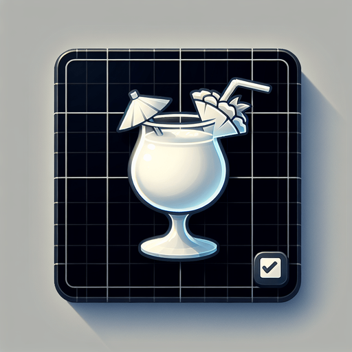 A nice glass of pina colada.
Single Game Texture. In-Game asset. 2d. Blank background. High contrast. No shadows.