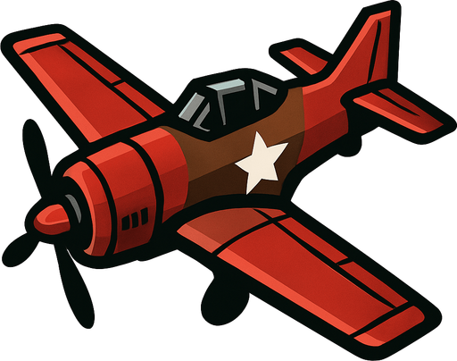 Enemy Plane.
In-Game asset.  2d.  High contrast.  No shadows