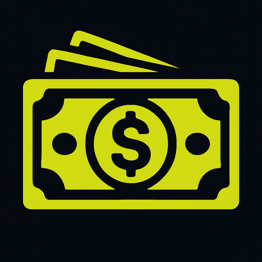 money icon.
In-Game asset.  2d.  High contrast.  No shadows