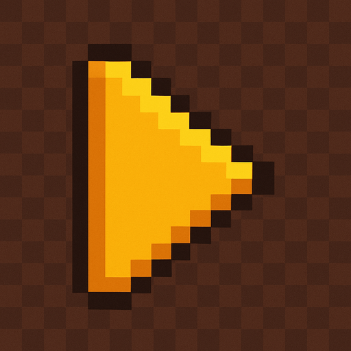draw a left facing 2d pixel game button. Yellow. Like this ▶️.
In-Game asset.  2d.  High contrast.  No shadows
