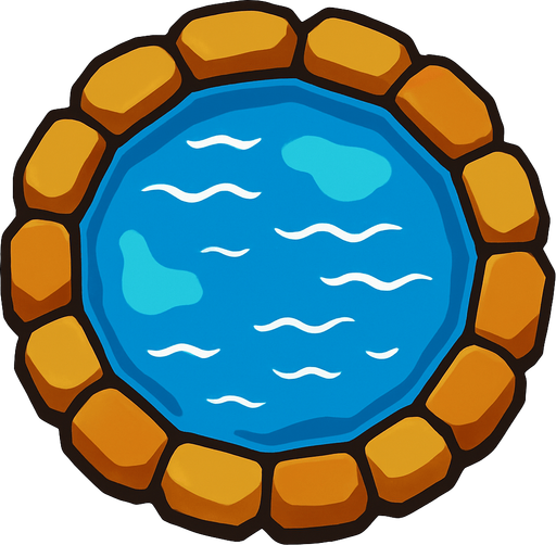 waterDecoration top view.
In-Game asset.  2d.  High contrast.  No shadows