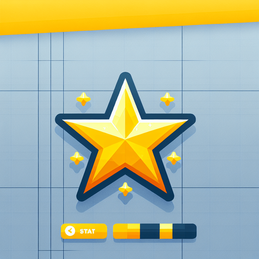 star, yellow, 2D.
Single Game Texture.  In-Game asset.  2d.  Blank background.  High contrast.  No shadows