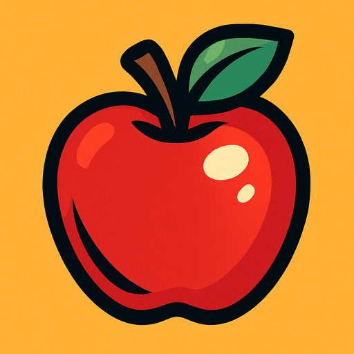 Manzana.
In-Game asset.  2d.  High contrast.  No shadows